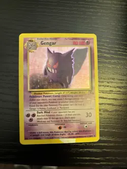 Pokemon Fossil Gengar Holo Card 5/62 Unlimited Edition Moderately Played - Image 1