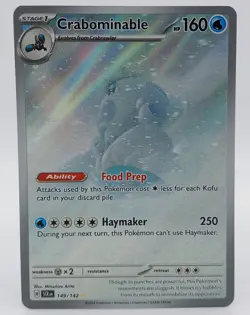 Pokemon Card Crabominable 149/142 Full Art Illustration Rare Stellar Crown - Image 1
