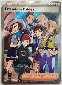 Pokemon Trading Card TCG Friends in Paldea Trainer Holo 137/131 Nintendo 2025 - Image 1