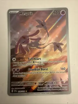Pokemon TCG Mesprit Illustration Rare Holo Card 204/191 Sv08: Surging Sparks - Image 1