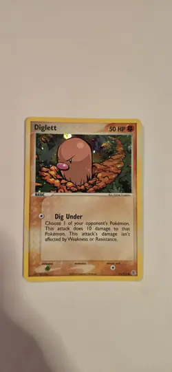 Pokemon TCG Diglett Holo Card 61/112 2004 Edition EX Fire Red & Leaf Green - Image 1