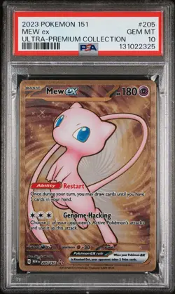 2023 Pokemon Mew ex Full Art 151 UPC Gold Metal Promo Card 205/165 PSA 10 GEM MT - Image 1