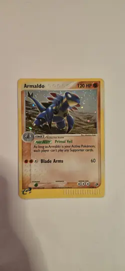 Pokemon TCG EX Sandstorm Armaldo Holo Rare Card 1/100 WOTC 2003 - Image 1