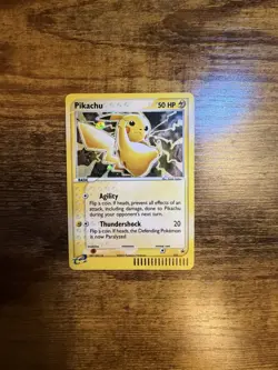 Pokemon Pikachu Black Star Promo 012 E-Reader Holo Card 2003 WOTC LP - Image 1