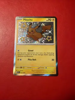 Pokemon TCG Holo Pikachu Baby Shiny Paldean Fates Card 131/091 NM Condition - Image 1