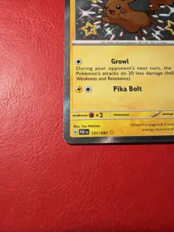 Pokemon TCG Holo Pikachu Baby Shiny Paldean Fates Card 131/091 NM Condition - Image 2