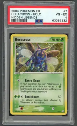 Pokemon Cards - PSA 4 Heracross 7/101 - Hidden Legends Holo - VG-EX - PSA4 - Image 1