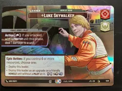 Star Wars Unlimited Jump To Lightspeed Luke Skywalker SHOWCASE Leader Card READ - Image 1