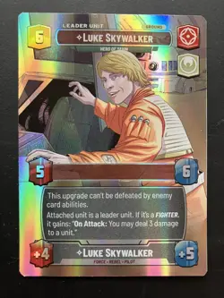 Star Wars Unlimited Jump To Lightspeed Luke Skywalker SHOWCASE Leader Card READ - Image 2