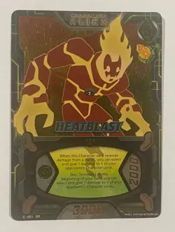 BEN 10 CCG SUPER RARE C-051 HEATBLAST GOLD FOIL CARD - Image 1