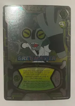 BEN 10 CCG RARE C-044 GREY MATTER SILVER FOIL CARD - Image 1