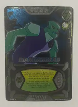 BEN 10 CCG RARE C-039 DIAMONDHEAD SILVER FOIL CARD - Image 1