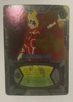 BEN 10 CCG RARE C-037 HEATBLAST SILVER FOIL CARD - Image 1