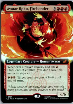 Avatar Roku, Firebender (Extended Art) M Avatar: The Last Airbender: 191 NM Foil - Image 1