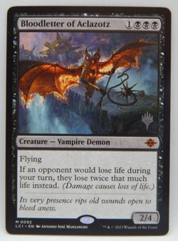 2023 MTG The Lost Caverns of Ixalan - Promo #0092 - BLOODLETTER OF ACLAZOTZ - Image 1