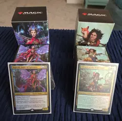 MTG Wilds of Eldraine Commander Deck Set of 2 w/ Ultra Pro Deck Box & Sleeves - Image 1