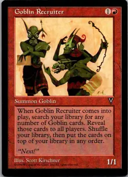 1997 Visions O Goblin Recruiter Expansion/Uncommon #80 - Image 1