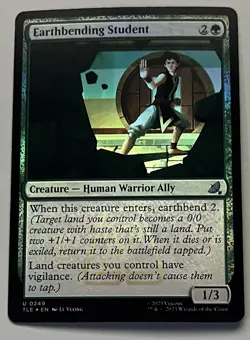 MTG Avatar: TLE Earthbending Student Creature UNCOMMON FOIL #0249 - Image 1