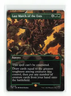 LAST MARCH OF THE ENTS 0418 BORDERLESS NON FOIL LORD OF THE RINGS MTG NM - Image 1