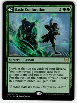 MTG Basic Conjuration (120) Strixhaven School of Mages NM FOIL - Image 1