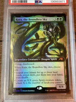 Kura, the Boundless Sky (Extended Art Foil) - Kamigawa: Neon Dynasty MTG PSA 7 - Image 2