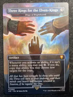Three Rings for the Elven-Kings - Borderless - LOTR: Tales of Middle Earth (MTG) - Image 1