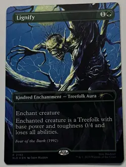 MTG Secret Lair Drop Lignify Kindred Enchantment RARE FOIL #2192 - Image 1
