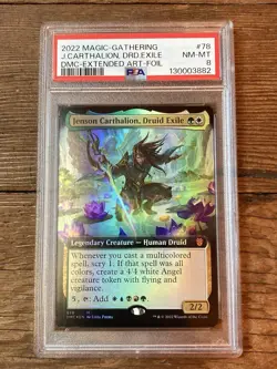 Jenson Carthalion, Druid Exile (Extended Art Foil) - (DMC) MTG PSA 8 - Image 2