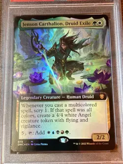 Jenson Carthalion, Druid Exile (Extended Art Foil) - (DMC) MTG PSA 8 - Image 3