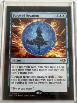 MTG: ** Force of Negation ** Modern Horizons #52/254 NM/Mint. Never Played - Image 1