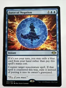 MTG: ** Force of Negation ** Modern Horizons #52/254 NM/Mint. Never Played - Image 2