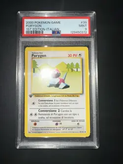 POKEMON PSA 9 PORYGON 39/102 SET BASE 1st PRIMA EDIZIONE ITALIANO 2000 LOW POP! - Image 5
