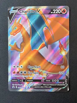 Pokemon TCG Charizard v SWSH050 Promo Near Mint Condition - Image 1