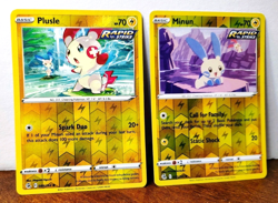 POKEMON PLUSLE 089/264 & MINUN 090/264 REVERSE HOLO FUSION STRIKE - Image 1