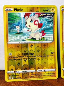 POKEMON PLUSLE 089/264 & MINUN 090/264 REVERSE HOLO FUSION STRIKE - Image 3