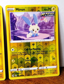 POKEMON PLUSLE 089/264 & MINUN 090/264 REVERSE HOLO FUSION STRIKE - Image 4