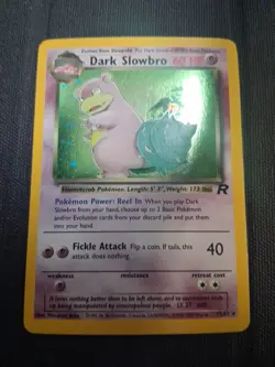 2000 Pokemon Dark Slowbro Team Rocket 12/82 - Unlimited Holo LP Fast Ship - Image 1