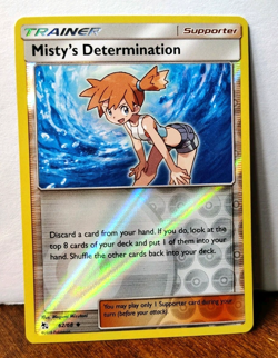 POKEMON MISTY'S DETERMINATION 62/68 REVERSE HOLO HIDDEN FATES NM NEAR MINT - Image 1