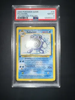 POKEMON PSA 8 POLIWHIRL 38/102 SET BASE 1st PRIMA EDIZIONE ITALIANO 2000! - Image 4