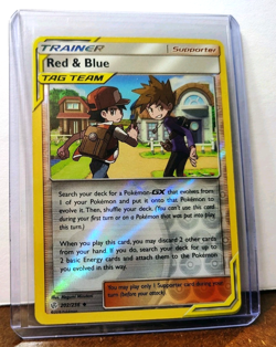 POKEMON RED & BLUE 202/236 REVERSE HOLO COSMIC ECLIPSE TAG TEAM LP-NM - Image 5