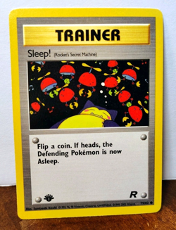 POKEMON SLEEP! 79/82 1ST EDITION TRAINER TEAM ROCKET NM NEAR MINT SNORLAX - Image 1