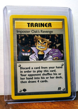POKEMON IMPOSTER OAKS REVENGE 76/82 1ST EDITION TRAINER TEAM ROCKET LP-NM GENGAR - Image 5