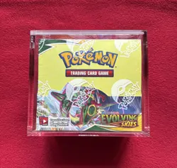 POKEMON Evolving Skies Booster Box Sword & Shield - NEW & SEALED W/ Acrylic Case - Image 1