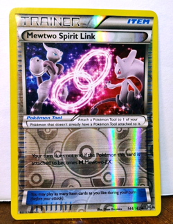 POKEMON MEWTWO SPIRIT LINK 144/162 REVERSE HOLO TRAINER BREAKTHROUGH LP - Image 1