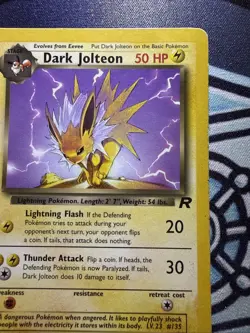 Dark Jolteon #38/82 - Pokemon Team Rocket Set - Regular - HP - Image 3
