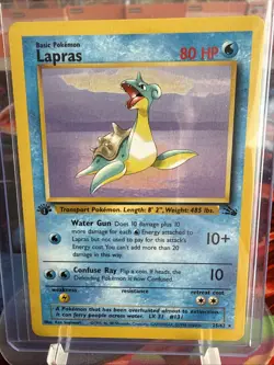 Pokemon Lapras 25/62 Fossil 1st Edition Vintage Non-Holo Rare NM NP - Image 1