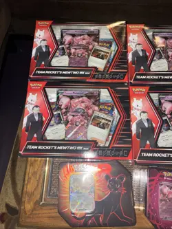 Pokemon Lot Of 6. Team Rockets Mewtwo Ex Box And Team Rockets Tin. - Image 2