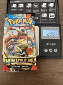 Extremely heavy 22.81g! Pokemon Mega Evolution booster pack English - Image 1