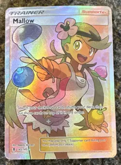 Pokemon TCG Mallow 145/145 Sm-Guardians Rising Ultra Rare Full Art Holo - Image 1