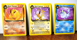 POKEMON TEAM ROCKET EEVEELUTIONS DARK FLAREON 35/82 JOLTEON 38/82 VAPOREON 45/82 - Image 1